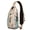 Beige-1, variant on Marine Creatures and Seashells Sling Backpack with Nautical Vintage Mermaid Design, Lightweight Crossbody Daypack, Adjustable Strap, Multiple Compartments for Beach and Daily Use