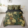 thumbnail image 2 of Homewish Camouflage Camo Boy 7-Piece Bedding Comforter Set,Abstract Geometric King Bedding Sets,Green Brown Orange Camo Ultra Soft Bed Sheets,Super Cozy Room Decor,Reversible, 2 of 8