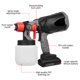 thumbnail image 2 of Pulverizador de pintura eléctrico de 800 W, máquina de pulverización de pintura de látex, máquina de pulverización de batería de litio doméstica de 38000 RPM, artefacto de pintura con regadera de 800, 2 of 8