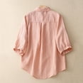 thumbnail image 4 of Wlynlyn Tops for Women Trendy 3/4 Sleeve Top V Neck Button down Blouses Casual Loose Summer Top, 4 of 5