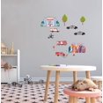 thumbnail image 2 of THE CITY - Kids Bedroom The City Hospital Vinyl Adhesive Wall Decal Sheet - DIY Stick And Peel Multicolored City Buildings Police & Fire Truck Vehicles Home Bedroom Wall Decor Sticker 18.5" x 20.3", 2 of 3