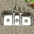 thumbnail image 2 of Houzer Medallion Gourmet 40 in Stainless Steel Undermount Triple Bowl Kitchen Sink with Strainers - MGT-4120-1, 2 of 6