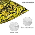 thumbnail image 3 of Honeii Yellow Butterflies Print Throw Pillow, Square Decorative Pillow Forms Soft Fluffy Plump Pillow Decorative Pillow Inserts,Couch Pillows-24"x24", 3 of 7