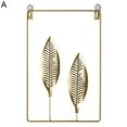 thumbnail image 2 of Cheers.US Iron Wall Decor, Gold Metal Ginkgo, Maple, Monstera Leaf Wall Decor Round Wall Ornaments,Easy Installation Great for Bedroom Hanging Parts Hotel Wall Decoration, 2 of 5