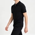thumbnail image 5 of VgaVtl Men's Polo Short Sleeve Pullover Summer Knit Zipper Solid T Shirts for Men Casual Collared Breathable, 5 of 5