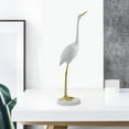 thumbnail image 5 of White Crane Birds Statue Sculpture, Art Wedding Decoration Props Stylish Bathroom Living Room Ornaments C, 5 of 8