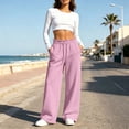 thumbnail image 4 of Luvrsol Sweat Pants for Womens Wide Leg Lounge Pants Deep Side Pockets Breathable Workout Bottoms S-2XL, 4 of 8