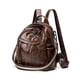thumbnail image 5 of Mochila de moda para mujer, fácil de llevar, estilo retro, de piel encerada al óleo, mochila multiusos, bolso de viaje informal, 5 of 6