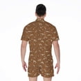 thumbnail image 2 of Dino Skeleton Fossil Pattern Short Sleeve Men'S Rompers, Skeleton Casual Summer Jumpsuits Outfit, 2 of 4