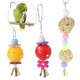 thumbnail image 3 of 13 piezas de juguetes para loros, juguetes para pájaros, juguetes para masticar jaulas para pájaros, columpios, perchas de madera, campanas para pájaros, loros, loros, colores aleatorios ER, 3 of 5