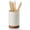 White, variant on Ceramic Pen Holder for Desk, Pencil Organizer & Makeup Brush Holder, Office Decor and Desk Accessories, Perfect Office Organization, Teacher Supplies (Dark Grey, Set of 1)