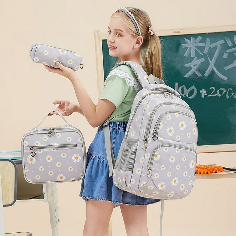 Airplane Student Backpack Set 4PCS School Shoulder Bag Cooler