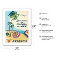 thumbnail image 2 of Jamaica and Colombia via Jet - Avianca National Airways of Colombia Caribbean - Vintage Airline Travel Poster by ADOLF TREIDLER c.1960s - Bamboo Fine Art 290gsm Paper Print (Unframed) 18x24in, 2 of 4