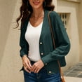thumbnail image 4 of Vedolay Women's Cardigans Long Sleeve Open Front Coat 2023 Green,XL, 4 of 5