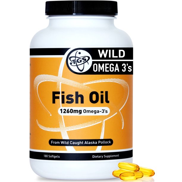 TGS Triple Strength Omega 3 Fish Oil Supplement 1260mg EPA DHA for