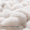 thumbnail image 4 of EVERGRACE Ultra Soft Luxury Fluffy Ridgeline Faux Rabbit Fur Throw Blanket, Thick Warm Bubble Throw for Bed, Cozy Plush Reversible Blankets for Couch, Chair, Sofa, Ivory White, 60x80 Inches, 870 GSM, 4 of 8