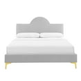 thumbnail image 5 of Modway Sunny Modern Style Performance Velvet Full Bed in Light Gray, 5 of 10