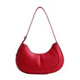 thumbnail image 3 of Bolso Cuero PU Con Forma Media Sólido para Mujer Mano () Púrpura, 3 of 8