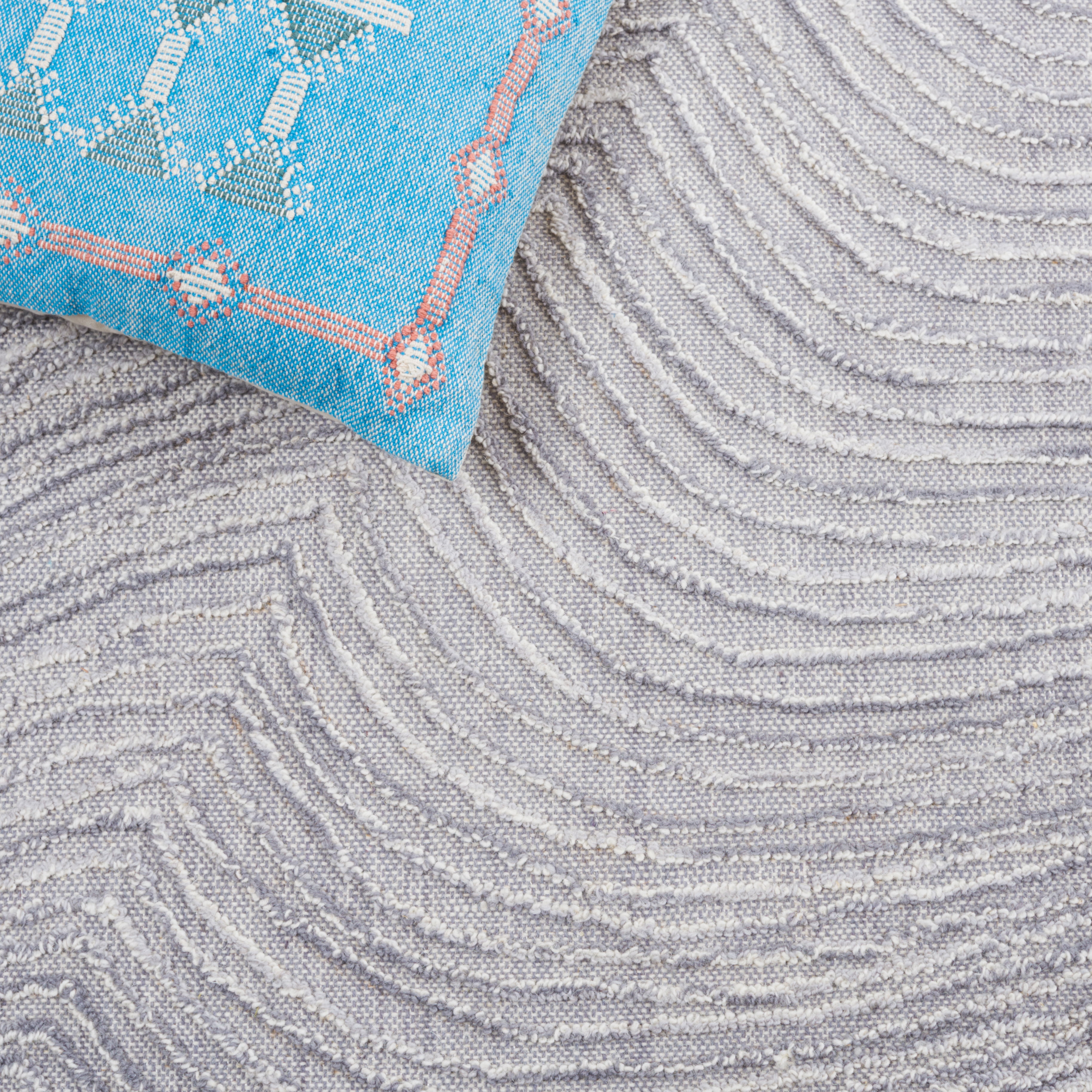 SAFAVIEH Trace Jimney Abstract Area Rug, Grey/Ivory, 4' x 6'