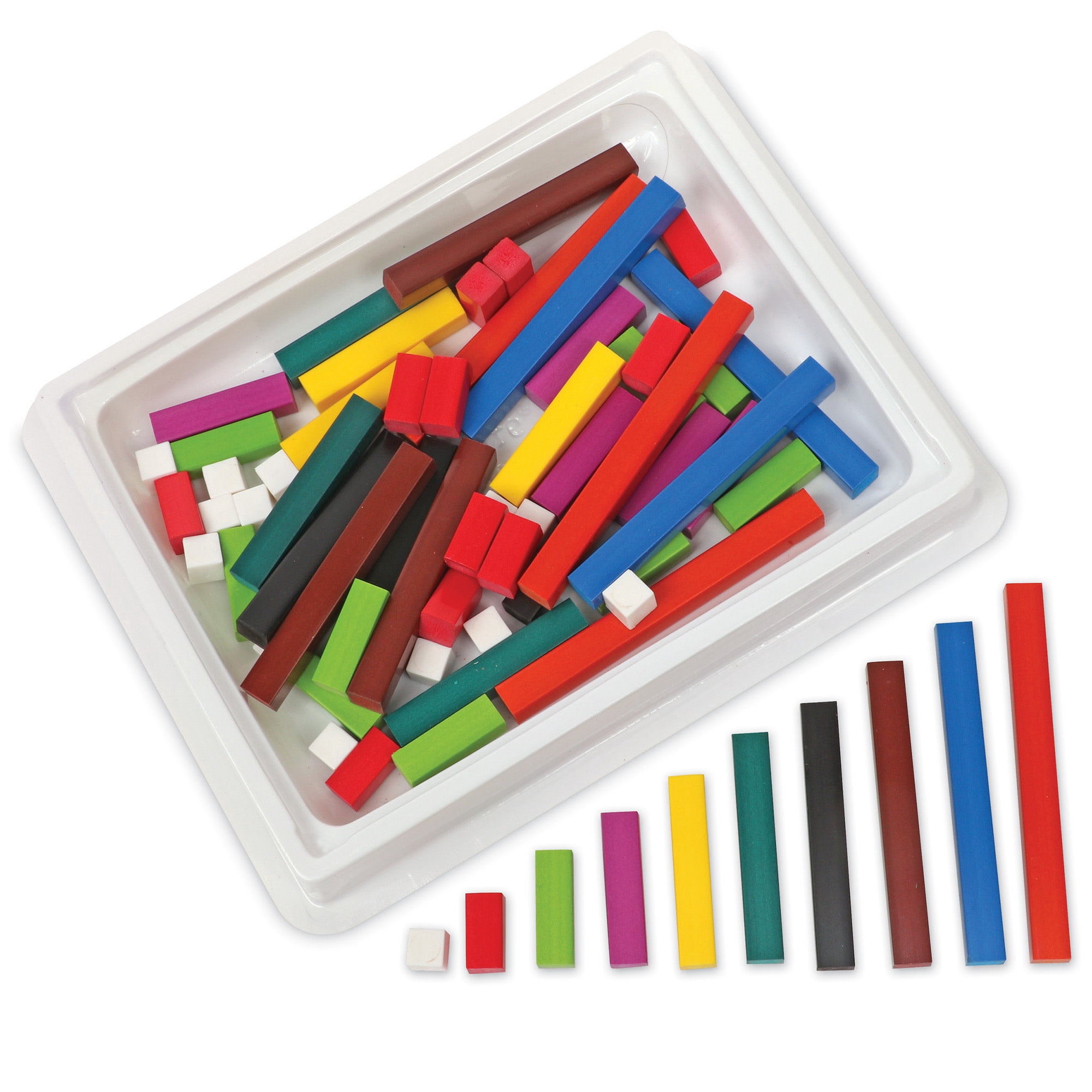 Learning Resources Cuisenaire Rods Introductory Wood Set, Classroom Accessories, Homeschool Supplies, Math Manipulatives, Ages 4, 5, 6+
