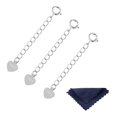 thumbnail image 1 of Extensores de collar ALEXCRAFT de plata de ley de 2 pulgadas (3 unidades), 1 of 6