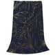thumbnail image 2 of Balery Copper-Gold Gloss Outline Flower Manta de Felpa Suave y Acogedora – Cobija de Franela Aterciopelada para Cama, Lavable y Cálida para Sofá, Mascotas, Transpirable-40"x30", 2 of 7