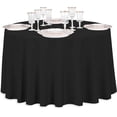 thumbnail image 3 of LinenTablecloth 108-Inch Round Polyester Tablecloth Black, 3 of 4