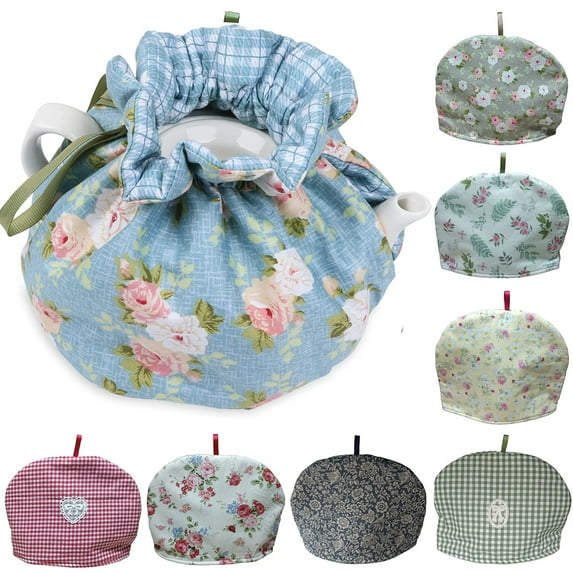 Visland Tea Cozy, Vintage Floral Tea Cozy Insulated Teapot Cover Keep Warm Decorative Accessories Tea Kettle Quilt for Home Kitchen Table Hotel Tea Party Restaurant