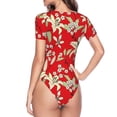 thumbnail image 4 of Naloa Lilies Flowers Women's Short-Sleeved Onesie, One-Piece Swimsuit for Parties, dates, clubs - XX-Large, 4 of 9