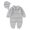 Grey, variant on NOKIO Baby Boy Girl Knit Romper Cotton Long Sleeve Sweater Jumpsuit Clothes Baby Jumpsuit 1 Piece With Cute Hat Set