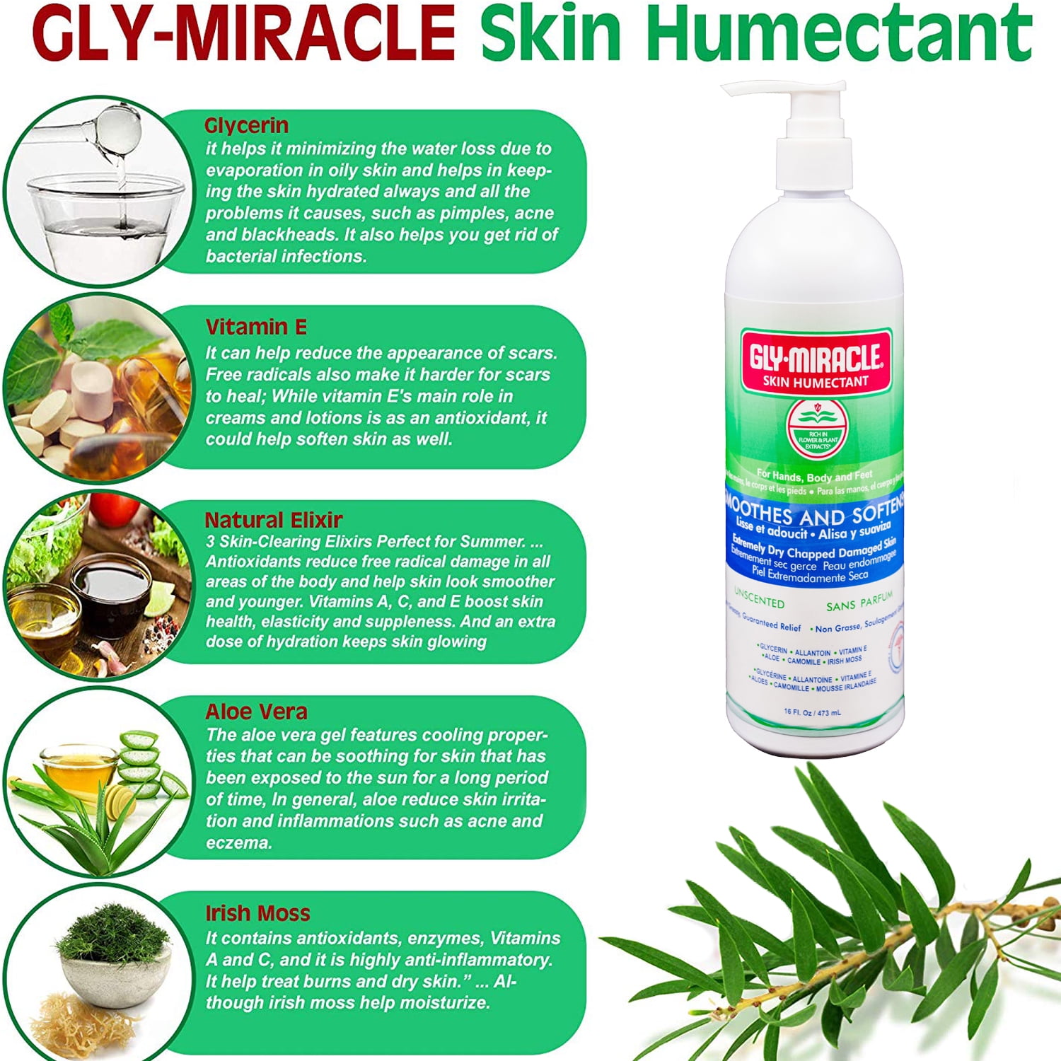 Unscented GLY MIRACLE Skin Humectant - Deep Moisturizer for Eczema