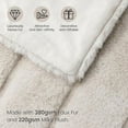 thumbnail image 4 of Cozy Bliss Luxury Soft Faux Fur Throw Blanket for Couch Living Room Bedroom, 50 * 60 Inches Beige, 4 of 5