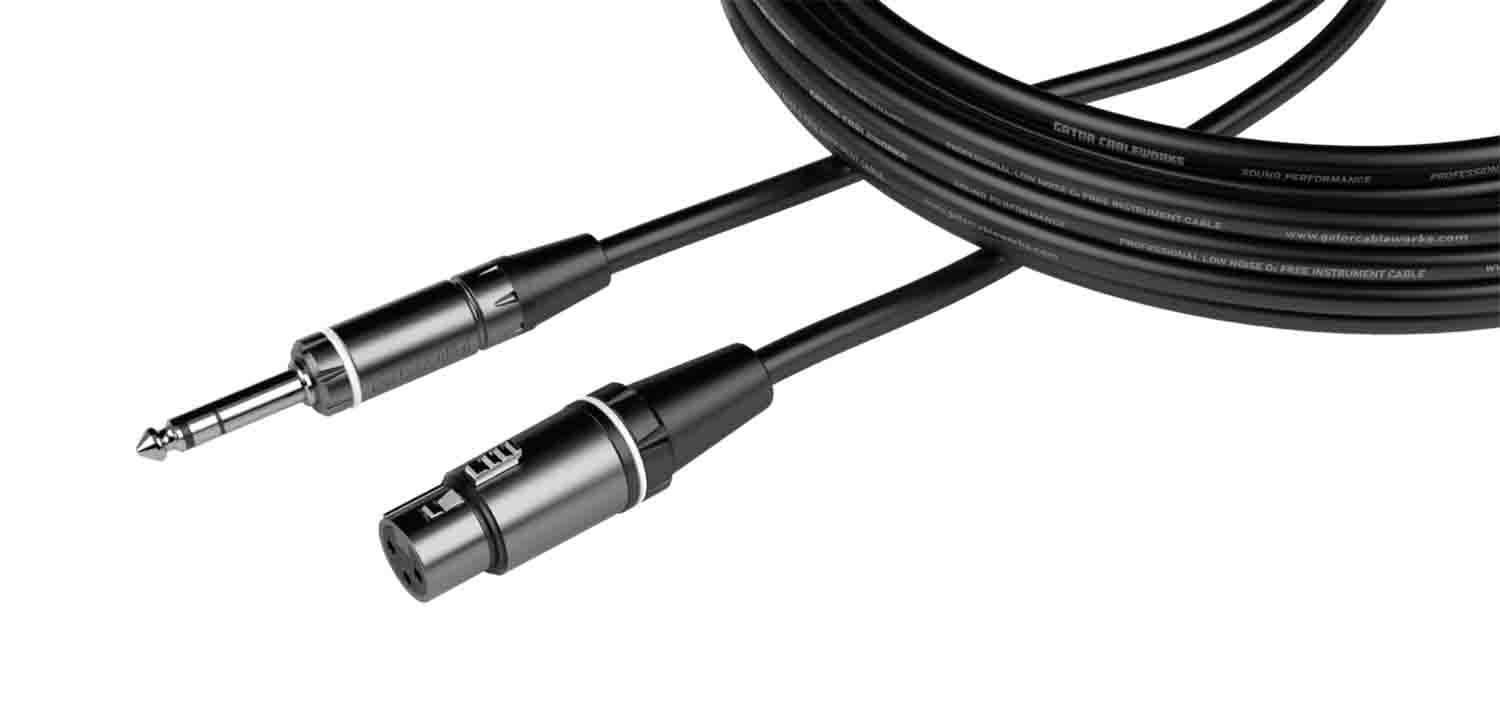 Gator Cases 20 Foot XLR M to TRS Cable