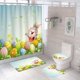 thumbnail image 3 of Cortina de ducha de Pascua NQ juego impermeable con ganchos decorativos 72x72 pulgadas, 3 of 5