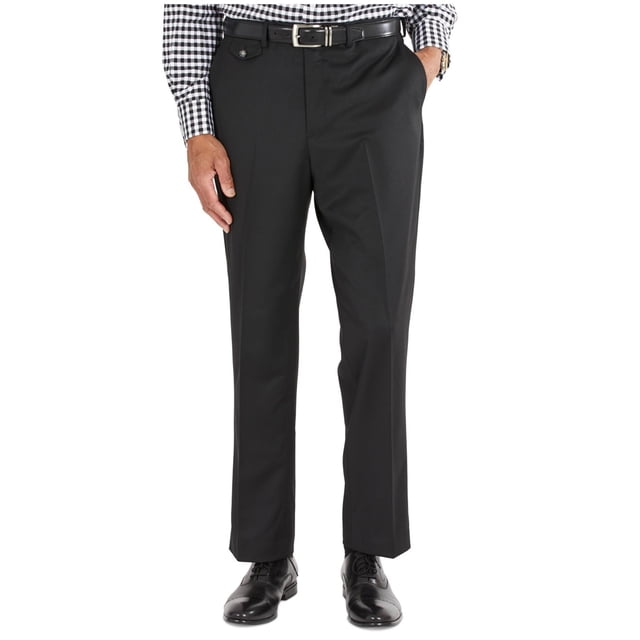 Tayion Collection Pantalon Habillé Classique Uni pour Homme, Noir, 44W x 32L