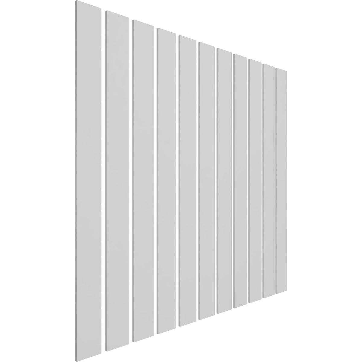 Ekena Millwork 47"H x 3/8"T Adjustable PVC Slat Wall Panel Kit with 4"W Slats, Unfinished (contains 11 Slats)