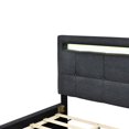 thumbnail image 3 of Modern Twin Upholstered Platform Bed With Led Frame And 2 Storage Options, Gray Linen Size Drawers For A Relaxing Bedroom Atmosphere,, 3 of 7