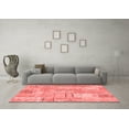 thumbnail image 3 of Ahgly Company Indoor Square Patchwork Red Transitional Area Rugs, 5' Square, 3 of 4