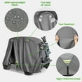 thumbnail image 5 of 10L0L Heavy Duty Golf Cart Cover 4 Passenger for Yamaha EZGO Club Car, 600D Waterproof Rain Cover, Golf Cart Accessories, Grey, 5 of 7