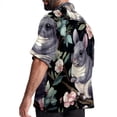 thumbnail image 3 of Tmall Men's Short Sleeve Poplin Shirt, Button Down Casual Summer Beach Printed Unisex Shirt, 3 of 6