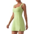 thumbnail image 3 of Deago Tennis Dress for Women Athletic Dress with Built-in Bra Womens Workout Golf Exercise Dresses (Green, XL), 3 of 9