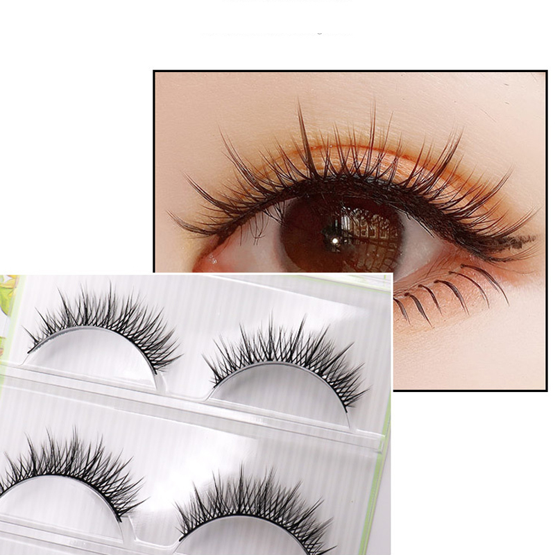 Faux Eyelashes Natural Look Wispy Extension Long Lashes False Eyelashes