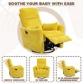 thumbnail image 4 of Vineego 360°Swivel Rocker Recliner Chair Armrest-Style Massage Recliner with Comfy High Back for Living Room,Corduroy Yellow, 4 of 7