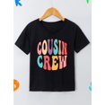thumbnail image 1 of Boys Trendy Letter Print Casual T-Shirt, Breathable Comfortable Basic Round Neck Tees Tops For Toddlers Kids Children Summer, 1 of 5
