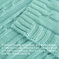 thumbnail image 3 of Organictune Cotton Cable Knitted Toddler Throw Blanket, Soft Warm and Breathable Crib Blanket for Boys and Girls, 30" x 40", Light Blue, 3 of 5