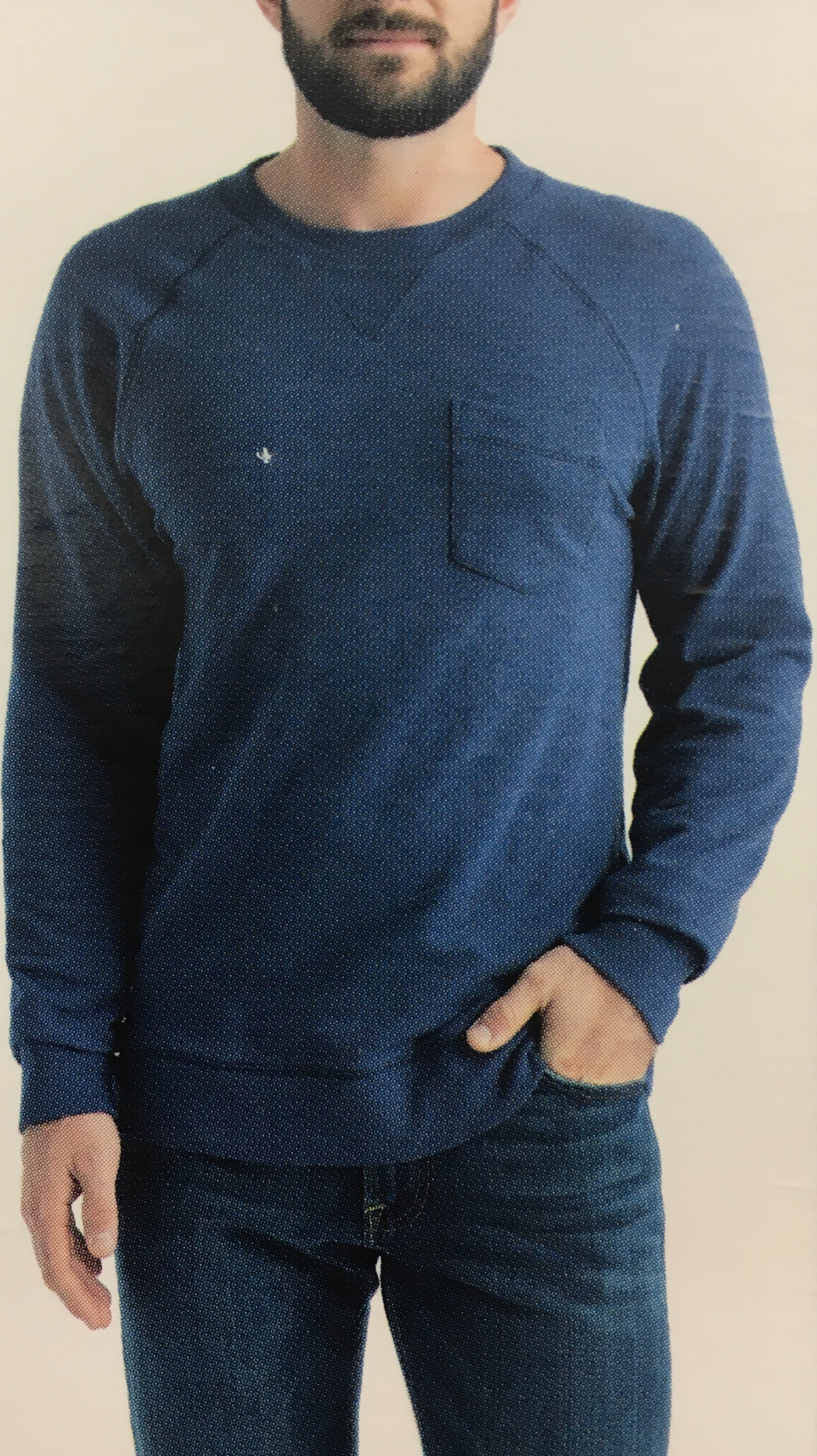 Lucky Brand Lucky Brand Men's Saturday Stretch Crew Neck Sweater Blue