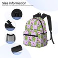 thumbnail image 3 of Honeii Happy Frogs1 Print School Backpack,Casual Lightweight Travel Rucksack Daypack,Backpacks for College High, 3 of 6
