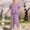 Purple, variant on ITSAME Toddler Girls Summer Outfit Set, Ruffle Short Sleeve Tops and Pants Loose Casual Clothes 2-Piece Beige Size 6