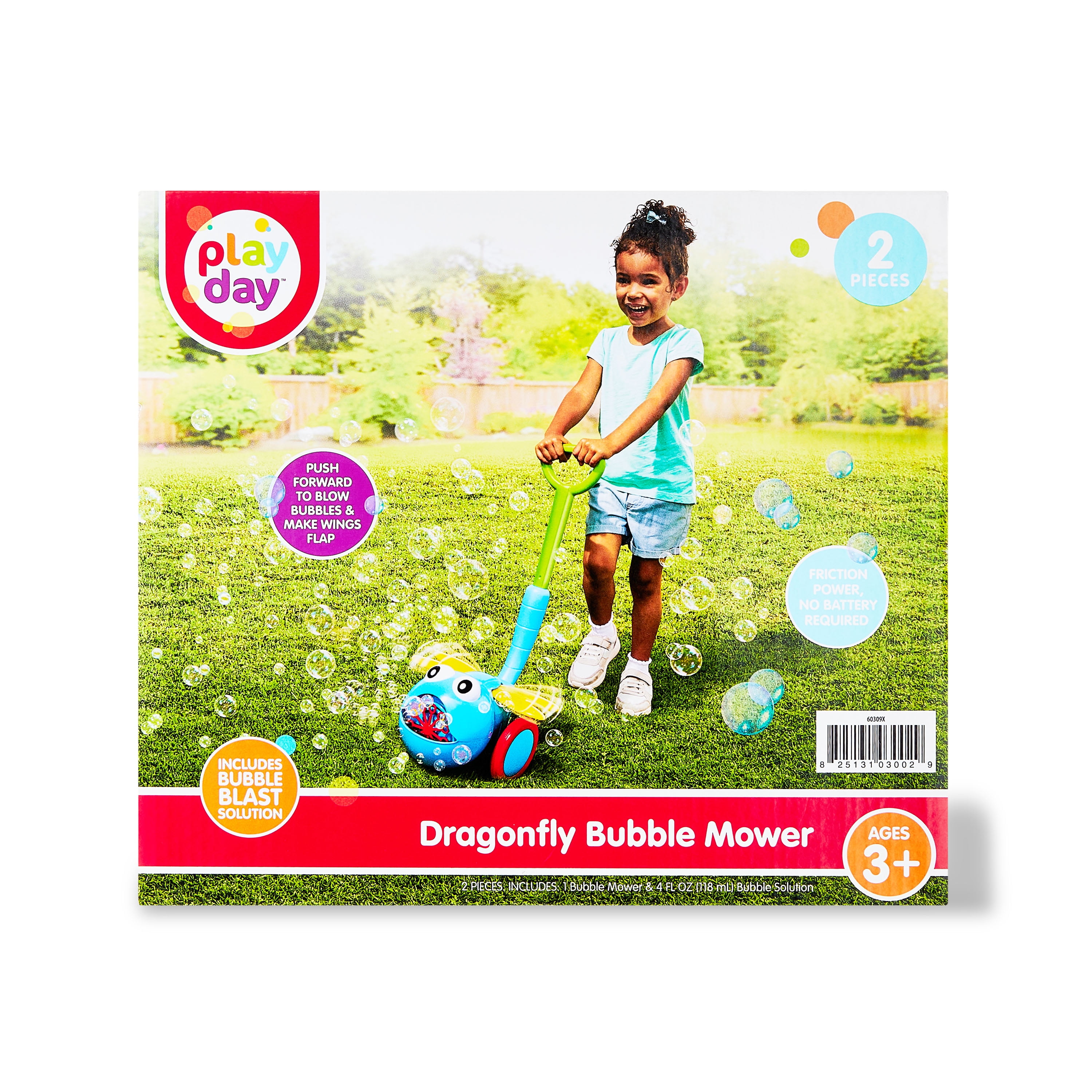 Play Day Dragonfly Bubble Mower, 2 Pieces