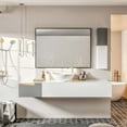 thumbnail image 3 of eviva  Black 42" x 30" Rectangular Black Metal Framed Mirror, 3 of 11